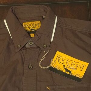 NWT Rock Point Outdoors Men's Brown Shirt Medium
